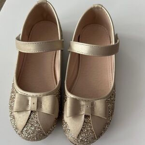 Gold Glitter Kids Shoes